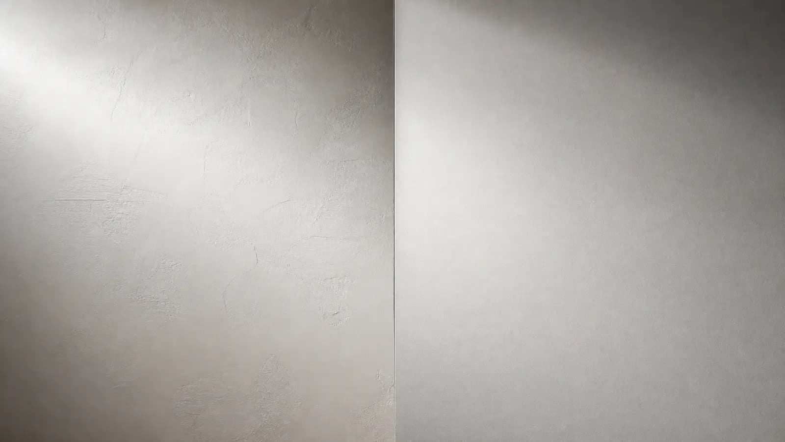 Raking light comparison of Level 4 and Level 5 drywall surfaces