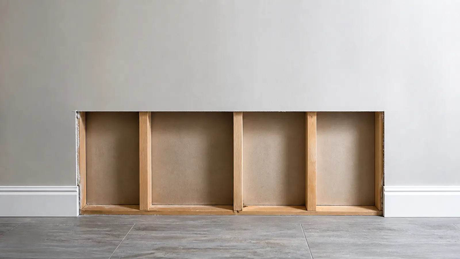 Drywall repair decision detail showing sound and damaged material